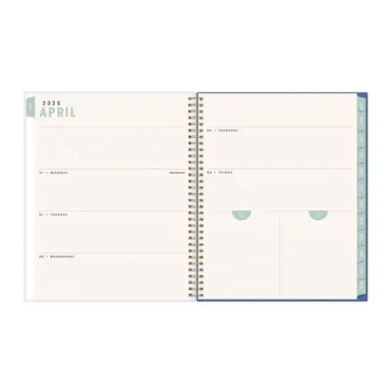 Blue Sky Brook Gossen Clear 8.5"x11" 2025-2026 Weekly/Monthly Wirebound Planner 15 Months Sun image {4}