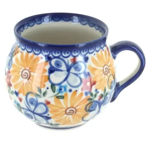 Blue Rose Polish Pottery 455 Vena Bubble Mug image {9}