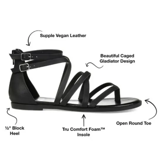 Journee Collection Womens Zailie Tru Comfort Foam Gladiator Flat Sandals image {7}