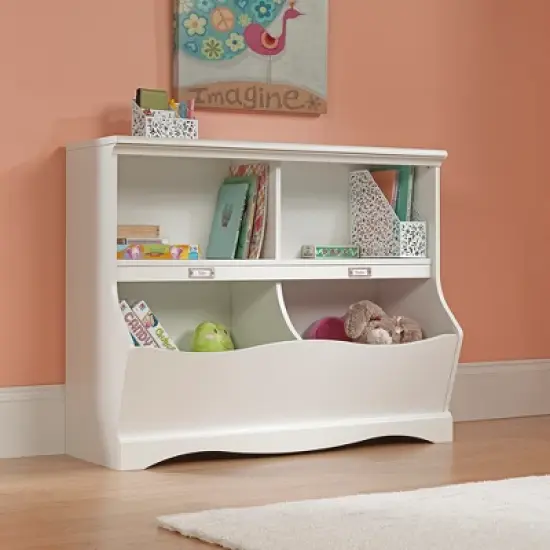 Twin Pogo Bookcase/Footboard Soft White Finish - Sauder image {2}
