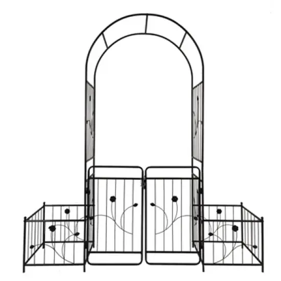 Dexmalle Metal Garden Arch with Gate image {8}