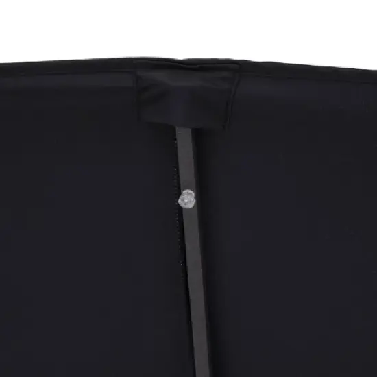 10' x 6.5' Solar LED Patio Umbrella with Tilt and Crank Lift Black - Wellfor image {1}