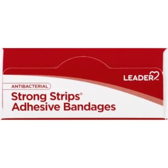Leader Antibacterial Strong Strips All One Size Adhesive Bandages 20 ea image {6}