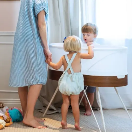 Happiest Baby SNOO Smart Sleeper Bassinet - White/Brown image {3}