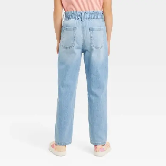 Girls' Relaxed Paperbag High-Rise Waist Jeans - Cat & Jack&trade; image {1}