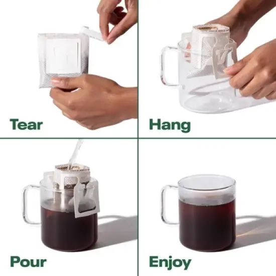 COPPER COW COFFEE Classic Single Serve Pour Over Ground Coffee - 0.4oz image {2}