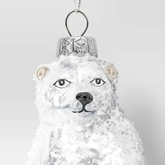 Christmas Glass Polar Bear Ornament - Wondershop&trade; image {2}