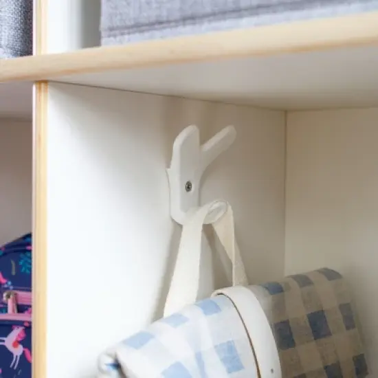 Guidecraft EdQ 10-Section Wooden Storage Locker for Classroom, Kids Natural Wood Cubby Organizer with Shelves and Hooks for Coats image {3}