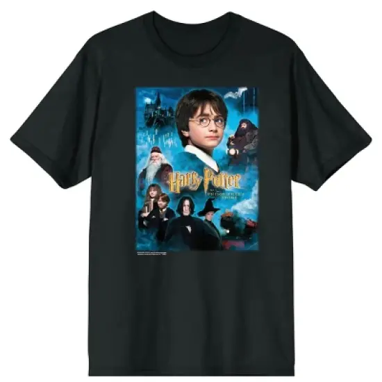Harry Potter Men's Sleep Set With Navy Blue Short-Sleeve Tee and Charcoal Heather Drawstring Sleep Pants image {1}