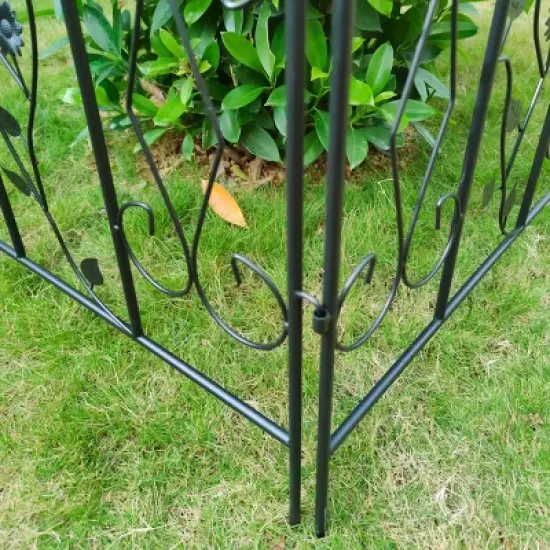 Artloge 5 Pack Heavy Duty Metal Garden Fence Border 32x 24 Inch Strong Animal Barrier Border Dog Pet Fencing for Outdoor Garden Patio Yard image {6}