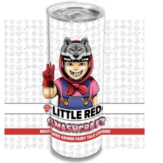 SMASHCRAFT 20 ounce Stainless Steel Double Walled Insulated Travel Tumbler Coffee Mug Cup, Little Red Riding Hood Comic image {1}