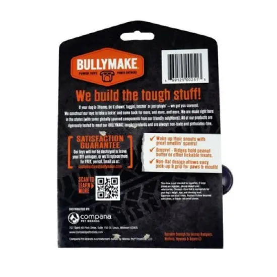 Bullymake Tough Chew Grapes and Beef Flavor Dog Food Shaped Toy image {1}