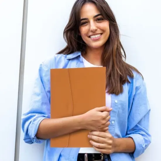 Unique Bargains Waterproof PU Leather Document Folder with Button Closure 13.4" x 9.4" image {5}