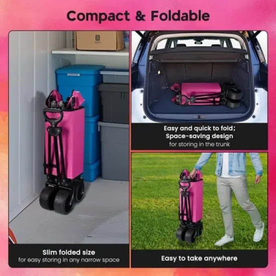 Byootique 225L Large Capacity Folding Wagon Collapsible Cart for Camping image {6}
