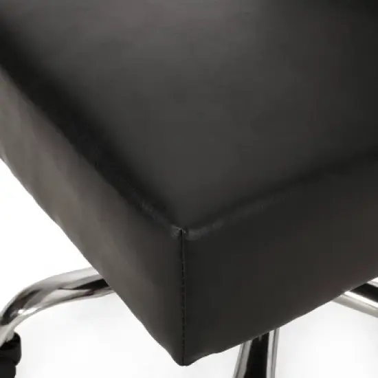 Bergen Contemporary Wingback Swivel Office Chair Midnight Black/Chrome - Christopher Knight Home image {4}