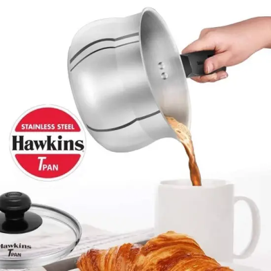 Hawkins 1.5L Stainless Steel Sauce Pan with Glass Lid: Induction & Gas Compatible, Hand Wash, 1 Year Warranty image {3}