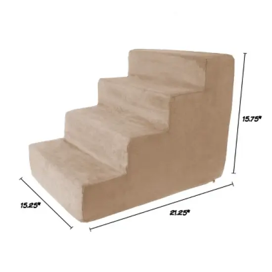 Pet Adobe High Density Foam Stairs for Pets - Tan image {1}
