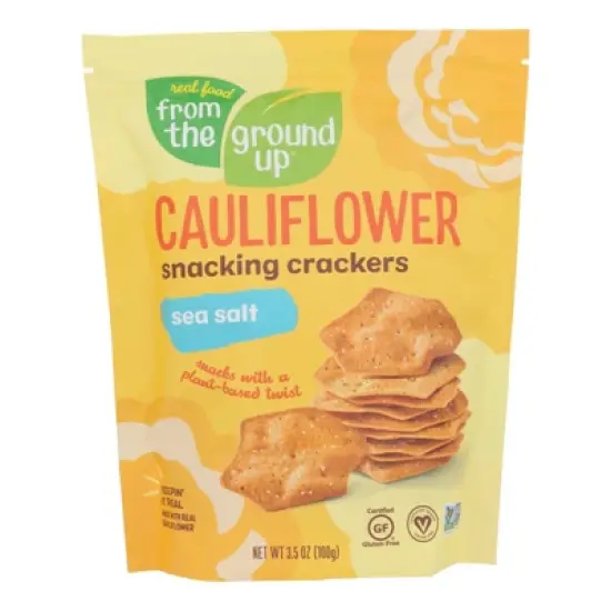 Real Food From The Ground Up Sea Salt Cauliflower Snacking Crackers - Case of 6/3.5 oz image {1}