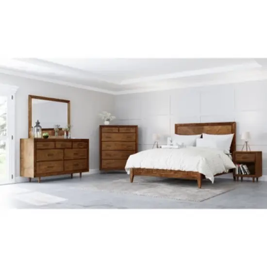 6pc Aurora Mid-Century Bedroom Set - Abbyson Living image {1}