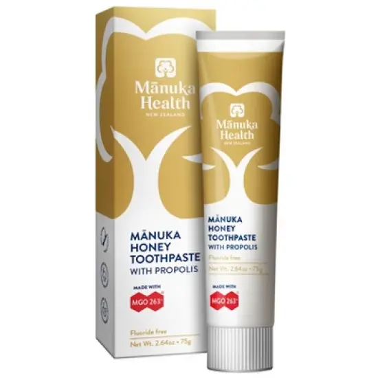 Manuka Health Manuka Honey Fluoride Free Toothpaste with Propolis, 2.64 oz (75 g) image {6}