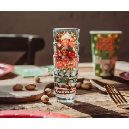 National Lampoons Christmas Vacation 4 Piece Mini Glass Set image {6}