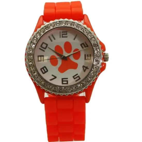 Olivia Pratt Every Day Silicone Paw and Rhinestones Colorful Women Watch image {9}