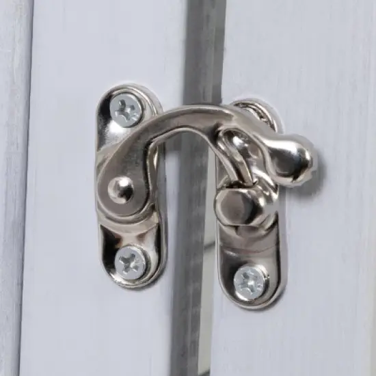 DOMETOUR Large Wooden Cat Enclosure with Waterproof Roof and Platforms Gray image {8}