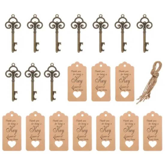 Unique Bargains Vintage Wedding Party Favor Souvenir Bottle Openers Set image {6}