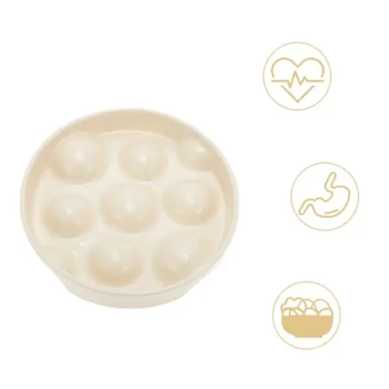 Unique Bargains Ceramic Slow Feeder Dog Bowls 1 Pc image {1}