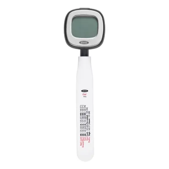 OXO Digital Instant Read Thermometer: Quick Read Cooking Tool, Stainless Steel, -22 to 302&deg;F, Includes Storage Sleeve image {11}