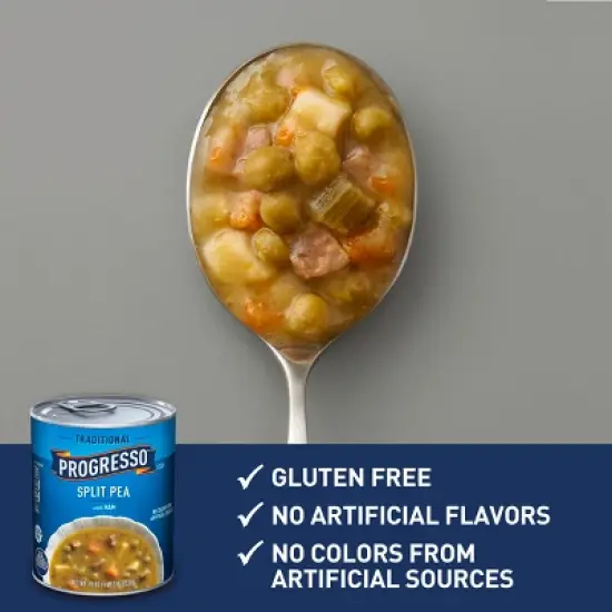 Progresso Traditional Gluten Free Split Pea with Ham Soup - 19oz image {2}