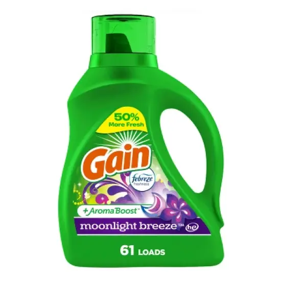 Gain + Aroma Boost Moonlight Breeze Scent HE Compatible Liquid Laundry Detergent image {11}