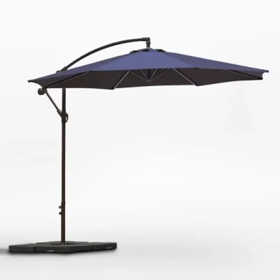 WestinTrends 10 Ft Outdoor Patio Cantilever Offset Umbrella with Base Weights image {10}