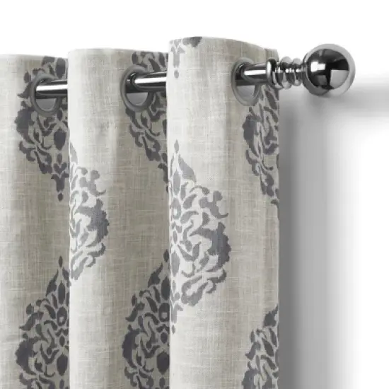 Navara Medallion Room Darkening Single Window Curtain Panel - Elrene Home Fashions image {1}