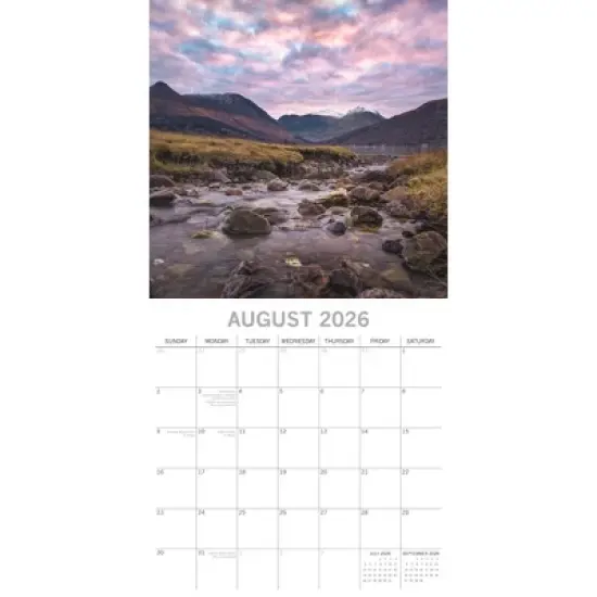 2026 Square Wall Calendar, Scotland, 16-Month Scenic Britain Theme with 180 Reminder Stickers (12x12 In) image {2}