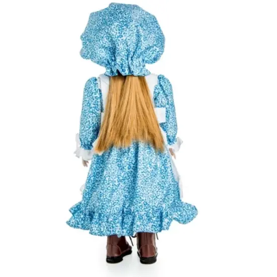 The Queen's Treasures 18 Inch Doll Clothes 4 Piece Blue Calico Dress image {5}