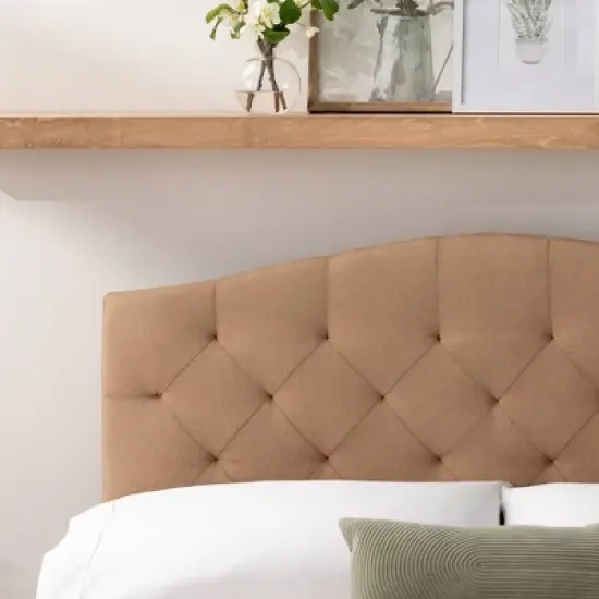 Liza Curved Edge Upholstered Headboard - Brookside Home image {2}