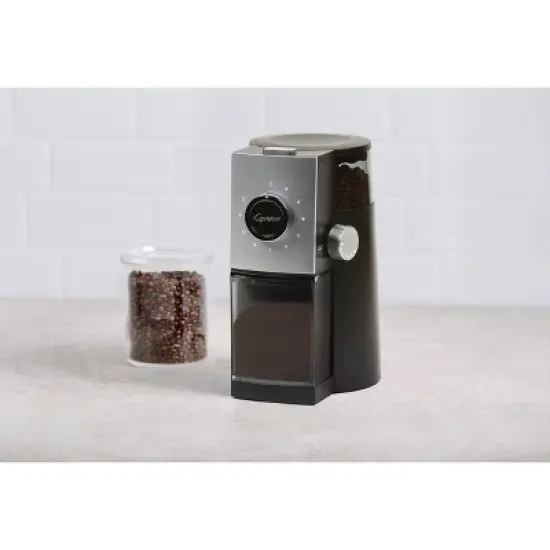 Capresso Coffee Disk Burr Grinder Grind Select &ndash; Black/Silver 597.04": 15 Settings, Espresso & Coffee Bean Grinder image {6}