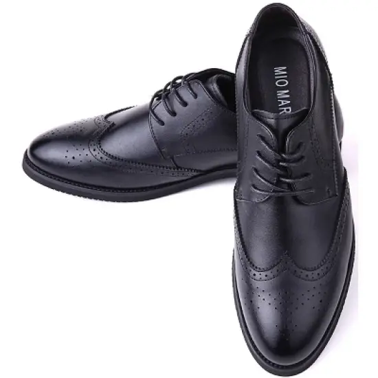 Mio Marino Men's Speckled Wingtip Laced Dress Shoes image {3}