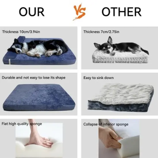 Artloge Luxury Pet Bed High-end Dutch Velvet Dog Bed Noble Pet Dog Cat Sofa Upholstered Cat Couch  with Washable Cover & Carved Headboard image {2}