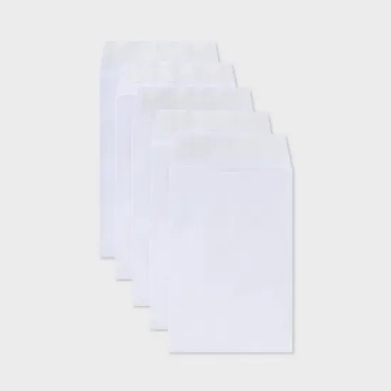30ct 6" x 9" Press and Seal Envelopes White - up&up&trade;: Self-Seal Mailing, Paper, Gummed Flap, Size 9, 30 Pack image {2}