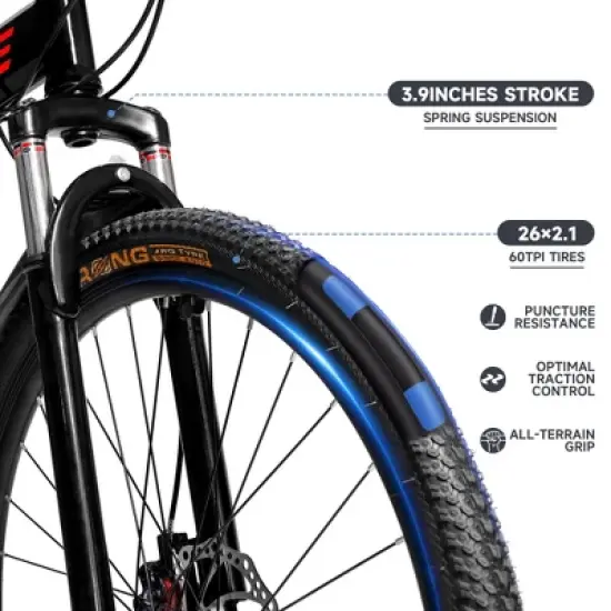 Topteng 27 Speed 26 inches Folding Bike Mountain Bicycle with Cup Holder image {4}