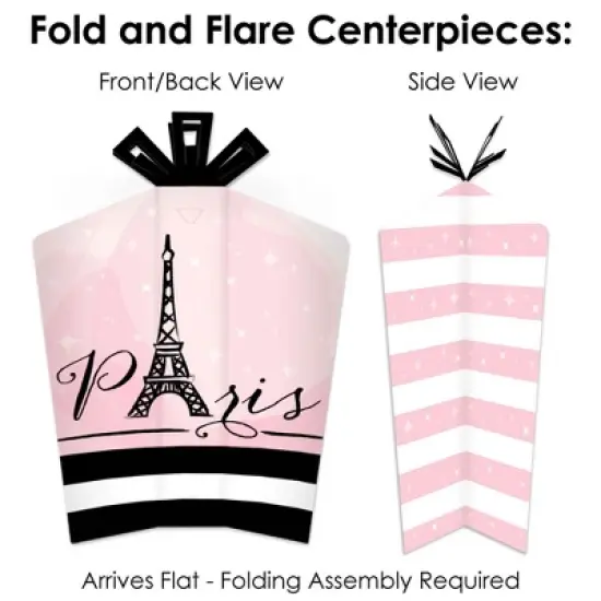 Big Dot of Happiness Paris, Ooh La La - Paris Themed Baby Shower or Birthday Party Decor and Confetti - Terrific Table Centerpiece Kit - Set of 30 image {4}