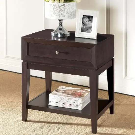 Morgan Modern Nightstand Brown - Baxton Studio image {1}
