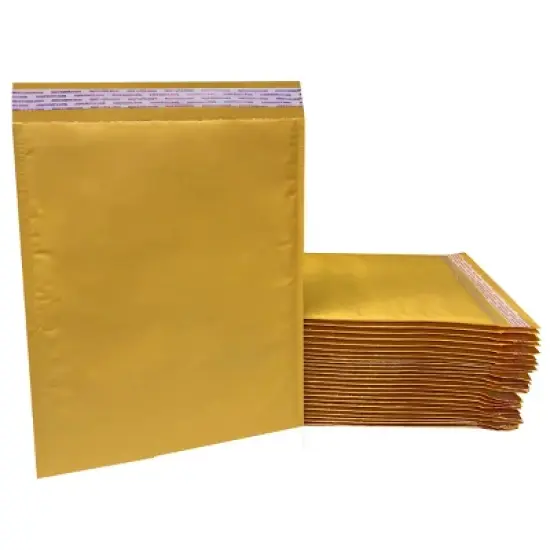 UOFFICE Pack of 25 Kraft Bubble Mailers 14.25" x 20" - #7 Self-Sealing Padded Envelopes image {3}
