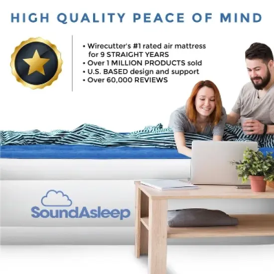 SoundAsleep Dream Series Air Mattress with ComfortCoil Technology & Internal High Capacity Pump image {2}