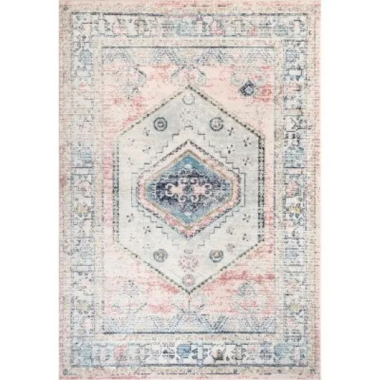 nuLOOM Chase Faded Vintage Medallion Area Rug image {10}