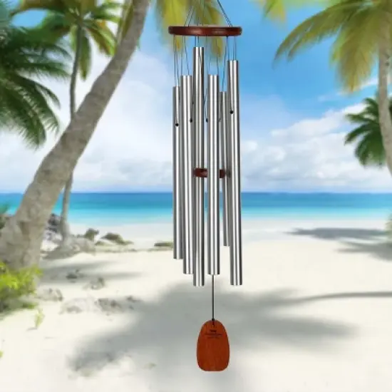 Woodstock Wind Chimes Signature Collection, Latin Trio Silver Wind Chime image {1}
