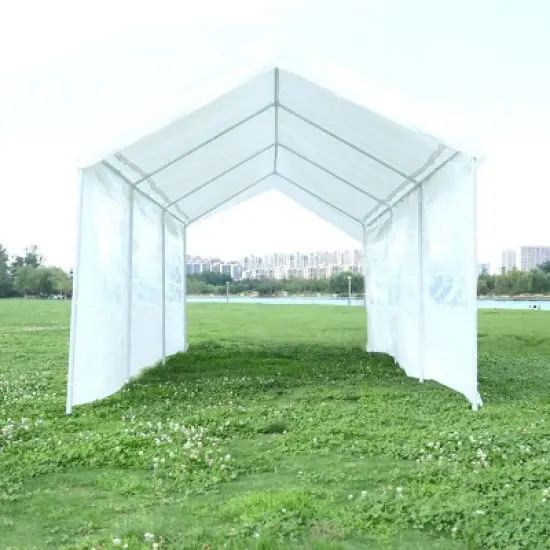 Carla 10x20ft Outdoor Wedding Party Tent Camping Patio Gazebo Canopy With Windows,Sidewalls Easy Set,Outdoor Furniture -Maison Boucle image {2}