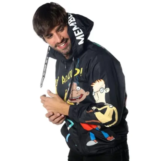 Members Only Men's Hey Arnold Nickelodeon Windbreaker Jacket image {2}